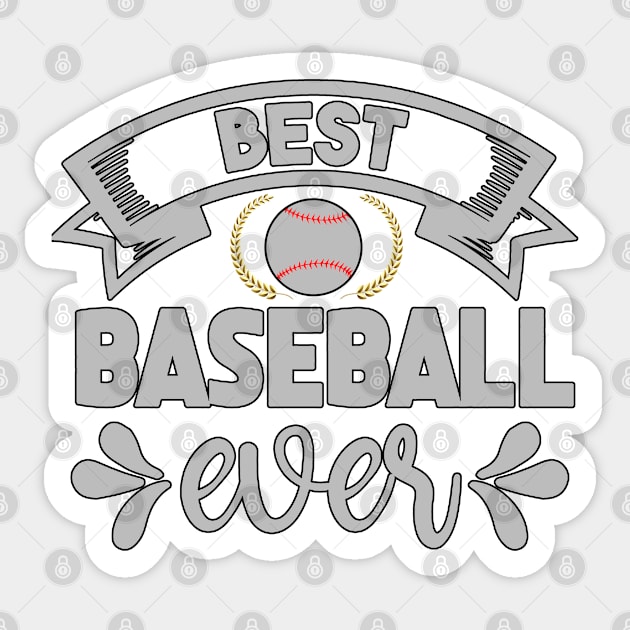 Vintage Cool Baseball Is The Best funny invention ever Sticker by masterpiecesai